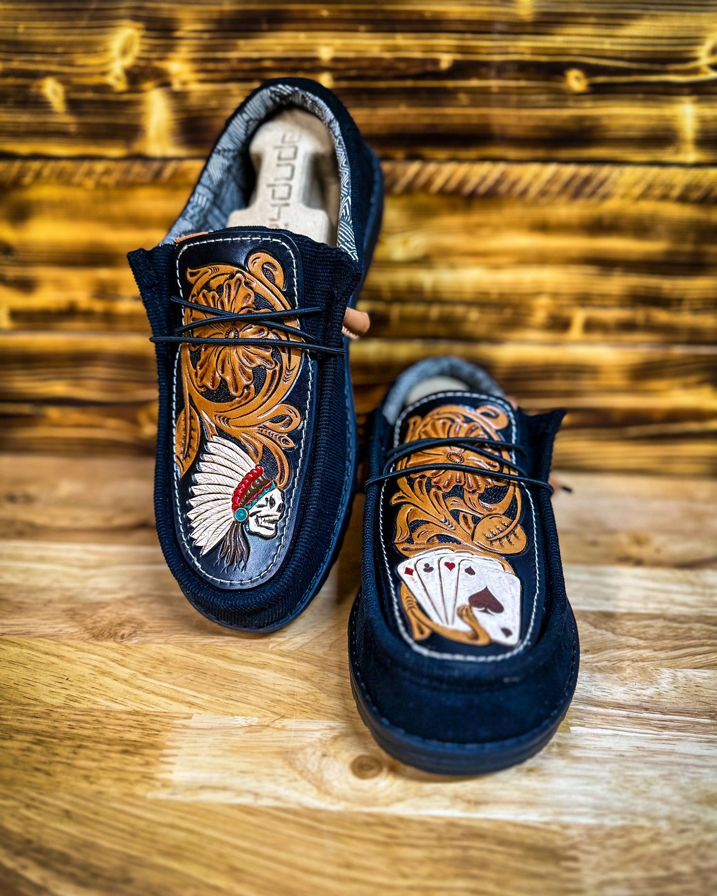 Leather Custom Hey Dudes Sunflower Custom Tooled Leather Hey Dude