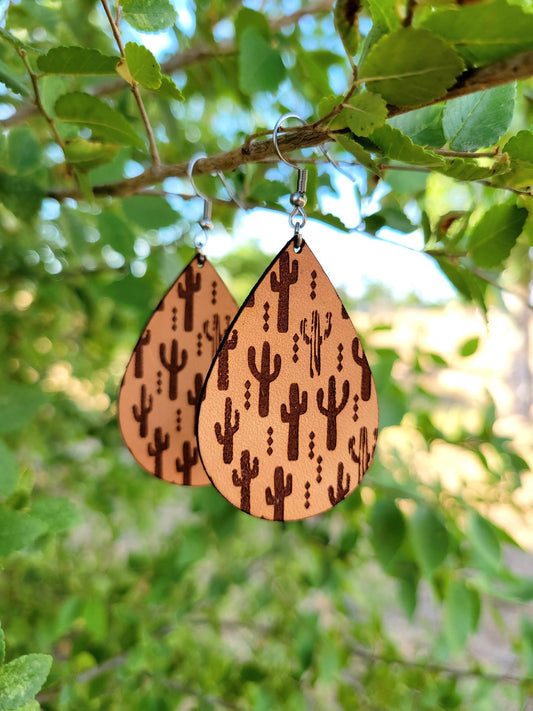 Cactus Teardrop Earrings